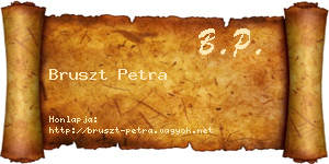 Bruszt Petra névjegykártya